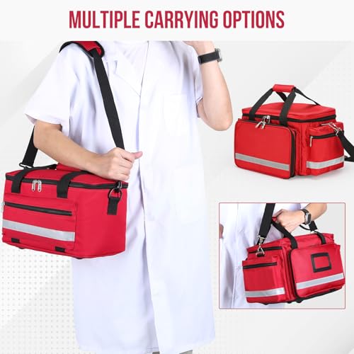 Empty Medical Trauma Bag | Emergency Responder & Nurse First Aid Storage Kit