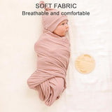 Joyzzz Baby Girl Newborn Swaddle Set - Blanket, Headband & Beanie