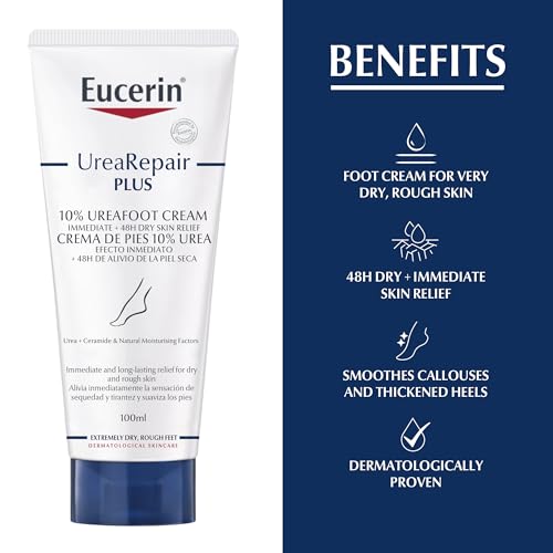 Eucerin UreaRepair Plus 10% Urea Foot Cream with Ceramide - Smoothes Callouses & Dry Heels