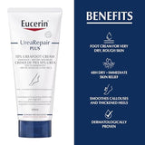 Eucerin UreaRepair Plus 10% Urea Foot Cream with Ceramide - Smoothes Callouses & Dry Heels