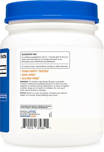 Nutricost Pure L-Leucine Powder - Muscle Building & Recovery (500g)
