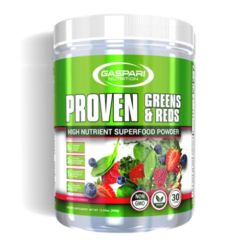 Gaspari Nutrition Proven Greens & Reds Superfood Powder, Natural (360g)