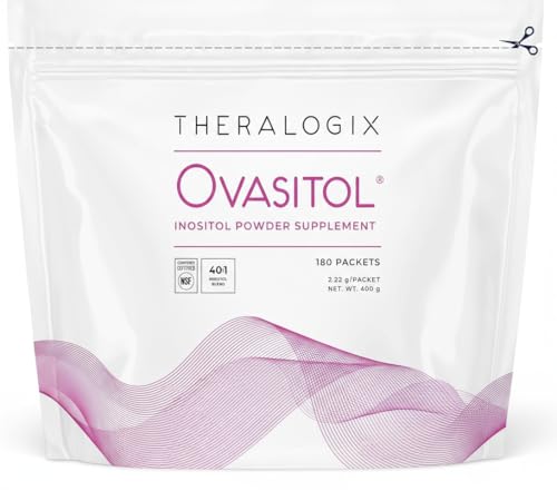 Theralogix Ovasitol Inositol Powder Packets - 180 Servings - Myo-Inositol & D-Chiro Inositol for Hormone Balance