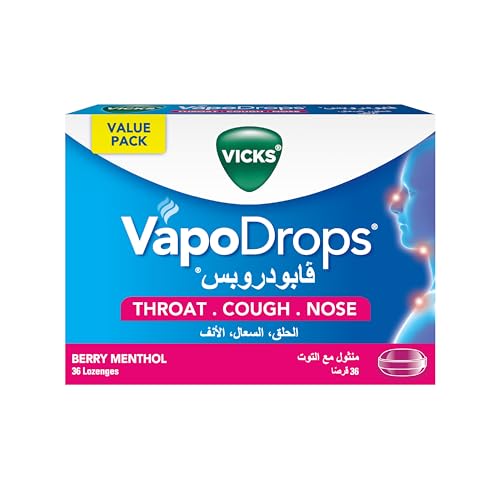 Vicks Vapo Drops Cough, Nose & Throat Lozenges - Berry Menthol 36 Count