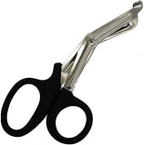 ABE First Aid Tuff Cut Utility Scissors – 7.5'' Stainless Steel EMT Shears (Black)