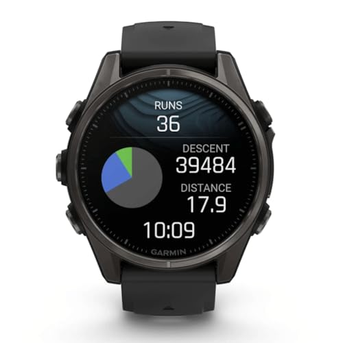 Garmin Fenix 8 - 43mm AMOLED Sapphire Smartwatch - Carbon Gray Titanium