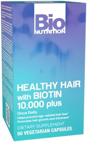 Bio Nutrition Biotin 10000 Plus Healthy Hair Vegetarian Capsules - 60 Count