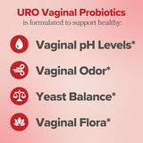 O Positiv URO Vaginal Probiotics for Women | pH Balance & Vaginal Flora Support (60 Count)
