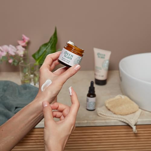 Green Team Hemp Oil & Rosemary Moisturizing Cream - Vegan Anti-Aging Intensive Hydration 60ml