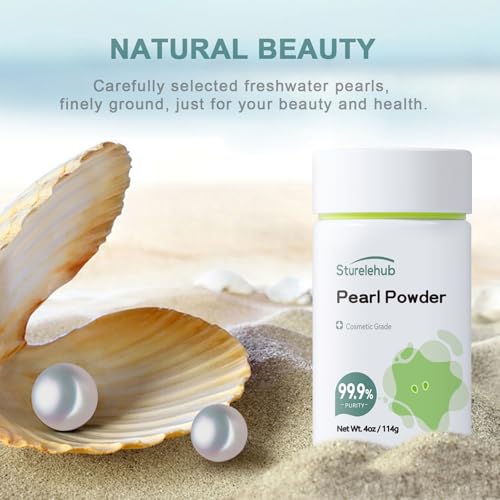 Organic Cosmetic Grade Pearl Powder for Face - DIY Masks, Creams & Lotions (4oz/114g)