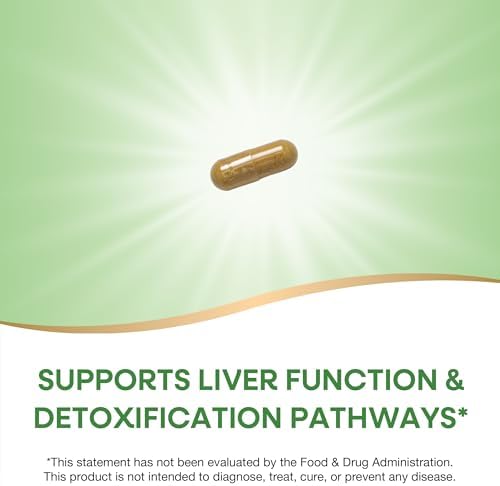 Nature's Way Milk Thistle, Supports Liver Function & Detox Pathways*, 175 mg Milk Thistle Seed Extract Standardized to 80% Silymarin per Serving, Vegan, 60 Capsules (Packaging May Vary)