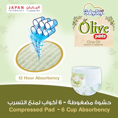 BabyJoy Mega Box Olive Pants and 144 Diapers, Size 4 (9-14kg)