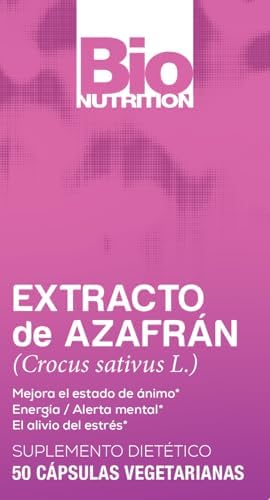 Bio Nutrition Saffron Extract - 50 Veggie Capsules for Mood & Wellness Support