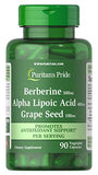 Puritan's Pride Berberine & Alpha Lipoic Acid Antioxidant Support, 90 Capsules
