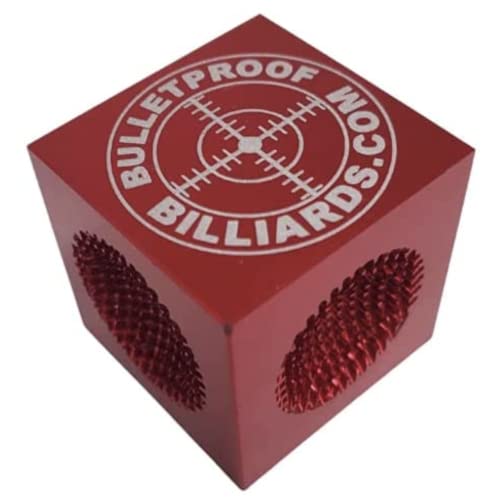 BULLETPROOF Parabellum CUBE2 5-in-1 Pool Cue Tip Tool - Tapper, Perforator, Shaper (Red/Black)