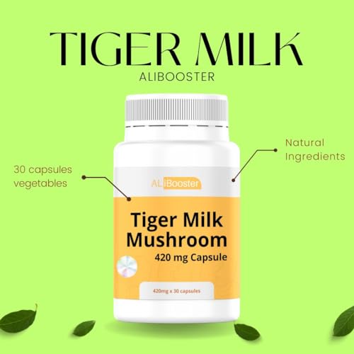 ALIBOOSTER Tiger Milk Mushroom Capsules - 420mg x 30