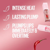 Maybelline Lifter Gloss Lifter Plump - Cocoa Zing | Plumping Lip Gloss with Chili Pepper & 5% Maxi-Lip | Sheer Cool Brown | 1 Count
