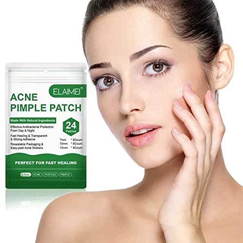 ELAIMEI Invisible Acne Pimple Healing Patch - Hydrocolloid Spot Treatment for Blemishes, 3 Sizes, Blends with Skin