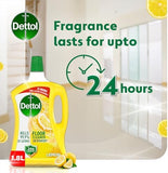 Dettol Power Floor Cleaner (Lemon) - 2 x 1.8L Bottles