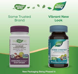 Nature's Way Standardized Horse Chestnut, Premium Extract, Promotes Healthy Leg Veins*, 250 mg per Serving, Vegan, 90 Capsules (Packaging May Vary)