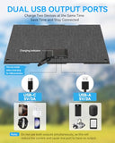 Ecosonique 30W Foldable Solar Charger - USB Camping Power Bank for Phone & Tablet
