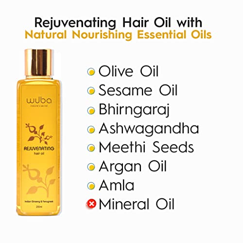 Wuba Nature's Secret Hair Oil for Growth, 200ml