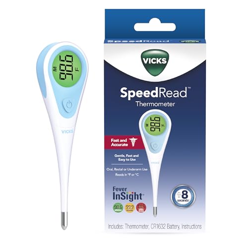 Vicks SpeedRead Digital Thermometer - Oral, Rectal, Underarm (Color-Coded)