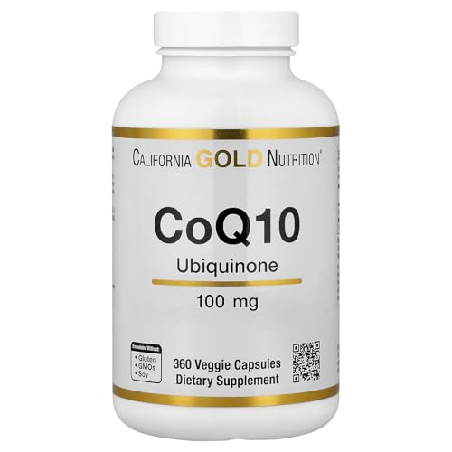 California Gold Nutrition CoQ10, USP Grade Ubiquinone, 100 mg, 360 Veggie Capsules