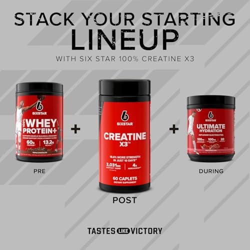 Six Star Elite Series Creatine X3 - 60 Tablets for Muscle Growth & Strength