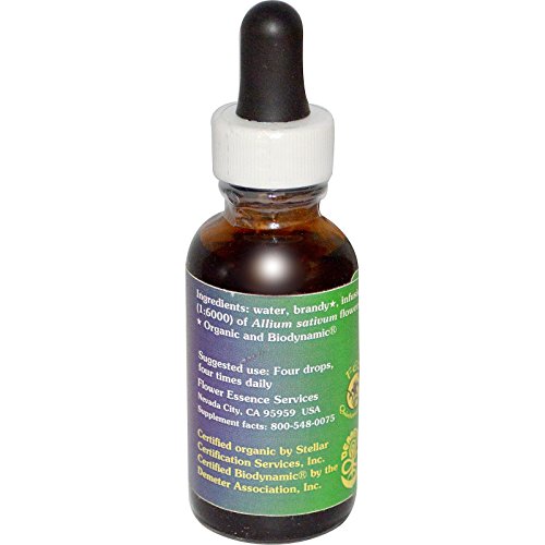 Garlic Flower Essence Dropper - Protective Energy & Vitality Booster, 1 oz