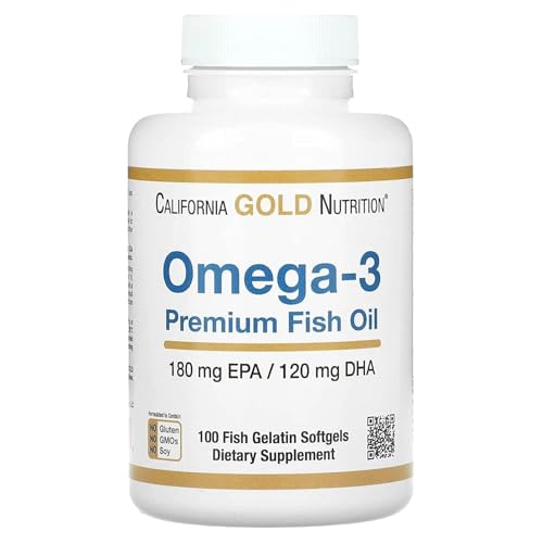 California Gold Nutrition Omega 3 Premium Fish Oil - High Potency EPA & DHA Supplement