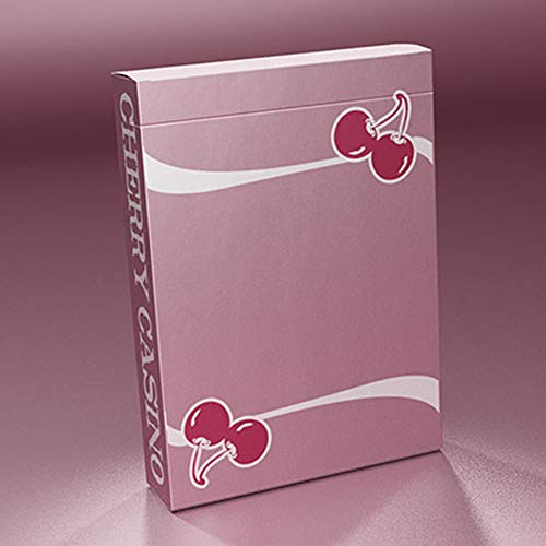 Cherry Casino Flamingo Quartz Pink Playing Cards with Clear Protective Case
