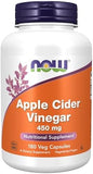 NOW Apple Cider Vinegar Supplements - 180 Capsules (450mg)