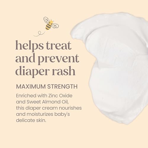 Burt's Bees Baby Diaper Rash Ointment - Maximum Strength 40% Zinc Oxide 3 oz Pack of 2
