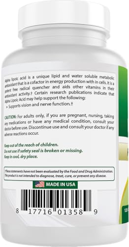 Best Naturals Alpha Lipoic Acid 300mg - 120 Capsules