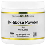 California Gold Nutrition D-Ribose Powder - Energy & Muscle Recovery - Unflavored 300g