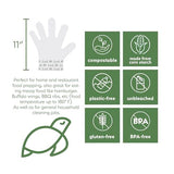 Earth's Natural Alternative Compostable Food Prep Gloves - Unisex Adult, Off-White, 100 Count