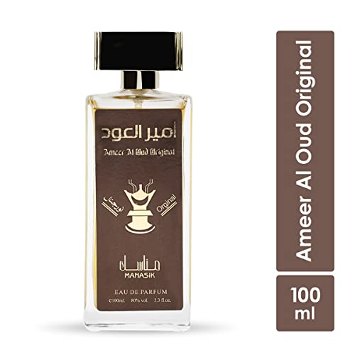 MANASIK Ameer Al Oud Premium Perfume Spray for Men - 100ml | Fresh & Soothing Long-Lasting Fragrance