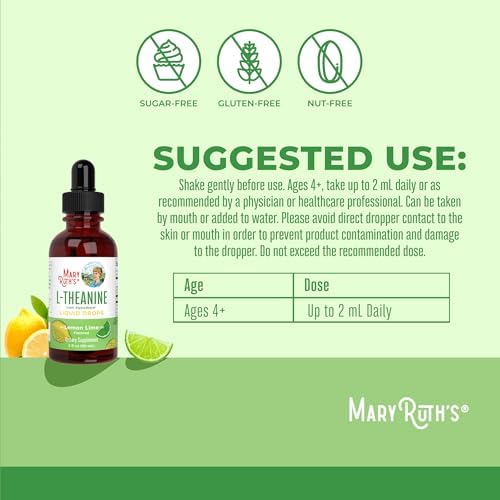 MaryRuth Organics L-Theanine Drops - Lemon Lime Flavor