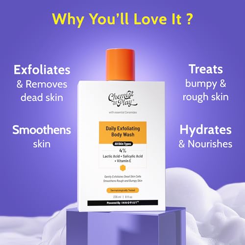 Chemist At Play 1% Salicylic Acid Exfoliating Body Wash - Paraben & SLS Free - 236ml