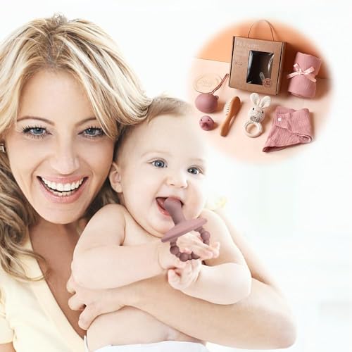 Newborn Baby Gift Set - Essentials, Bath, Blanket & Rattle