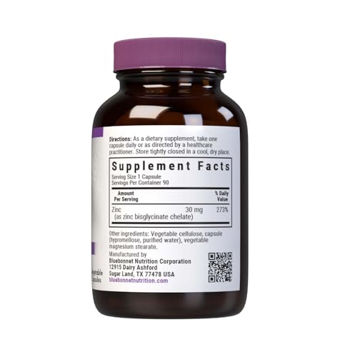 BB CHEL ZINC 30MG - High Potency Zinc for Immune & Skin Health - 90 Tablets