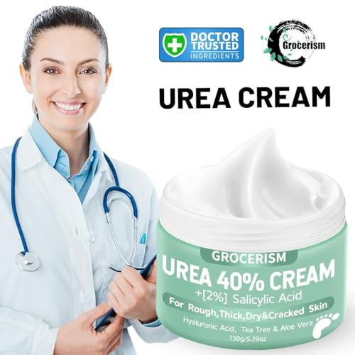 YelaJoy Urea Cream 40% + 2% Salicylic Acid - Maximum Strength Foot Cream for Callus Removal & Deep Moisturization