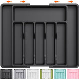 Lifewit Expandable Cutlery Drawer Organizer - Black