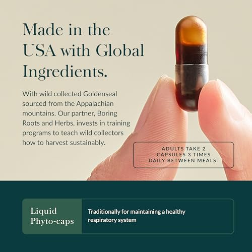 Gaia Herbs Echinacea Goldenseal - Immune Support Supplement with Organic Echinacea & Goldenseal Root - 60 Vegan Liquid Phyto-Capsules (10-Day Supply)