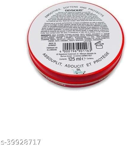Glysolid Glycerin Cream (125ml) - Deep Moisturizing & Protective Skin Care