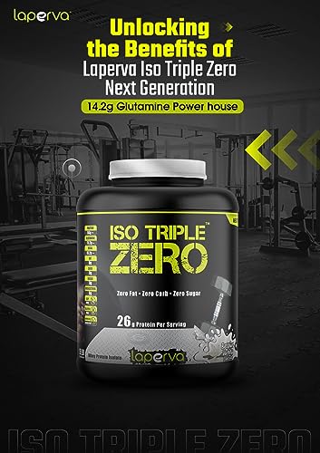 Laperva ISO Triple Zero Next Generation Protein Powder - 28g Protein per 30g Serving - Isolated Whey Protein Powder - Belgian Chocolate, 5 LB