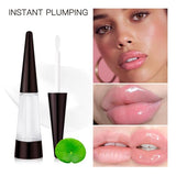 Lip Plumper with Hyaluronic Acid - Clear Moisturizing Lip Gloss for Full, Juicy Lips