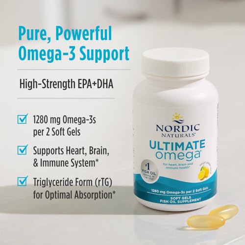 Nordic Naturals Ultimate Omega, Lemon - 90 Soft Gels (1280mg Omega-3)