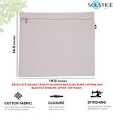 SOLSTICE Cotton Saree Storage Bags with Zip Closure (Set of 12) – Big Size Wardrobe Organizer